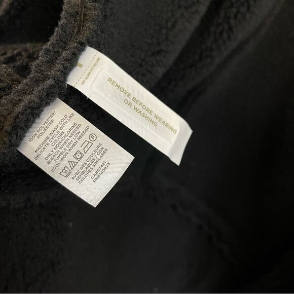 Ann Taylor LOFT Black Faux Suede Aviator Jacket Sz Large NWT - Picture 9 of 11